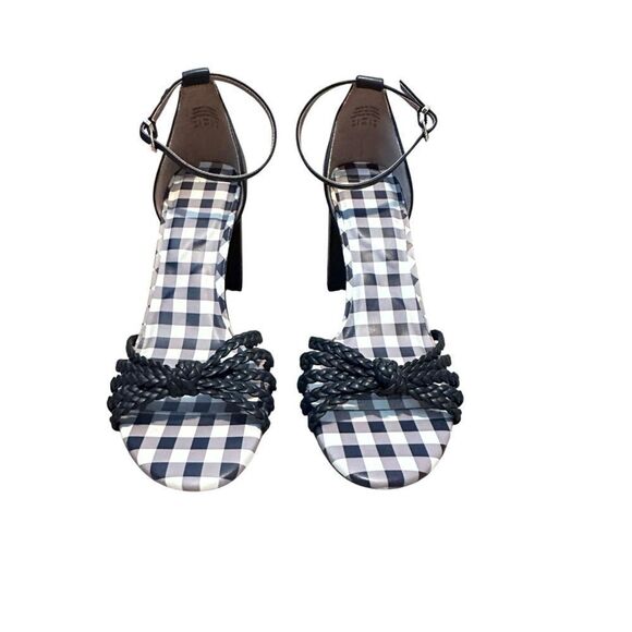Draper James Elisa Blue Gingham Block Heel Sandals |10 - Picture 5 of 9